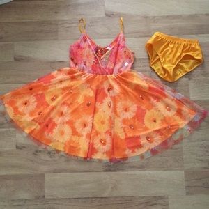 Girls lyrical costume with shorts included